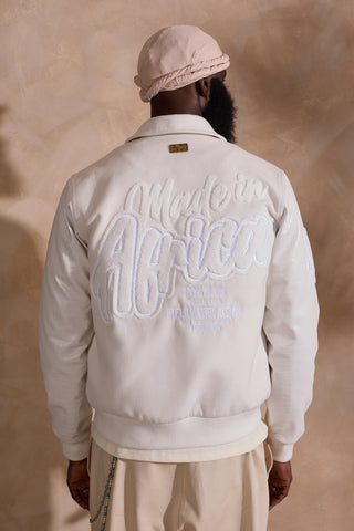 Limited Edition Buttersoft White on White Jacket – by Made in Africa Brand