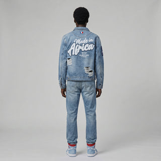 Made in Africa Distressed Denim Jacket - (Limited)